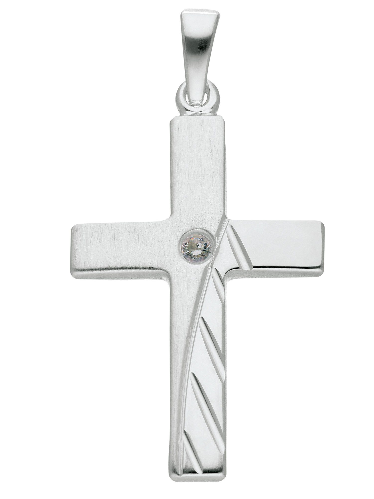 Adelia´s Anhänger, für Kreuz 925 Zirkonia Damen Kettenanhänger Silberschmuck & Silber mit Herren