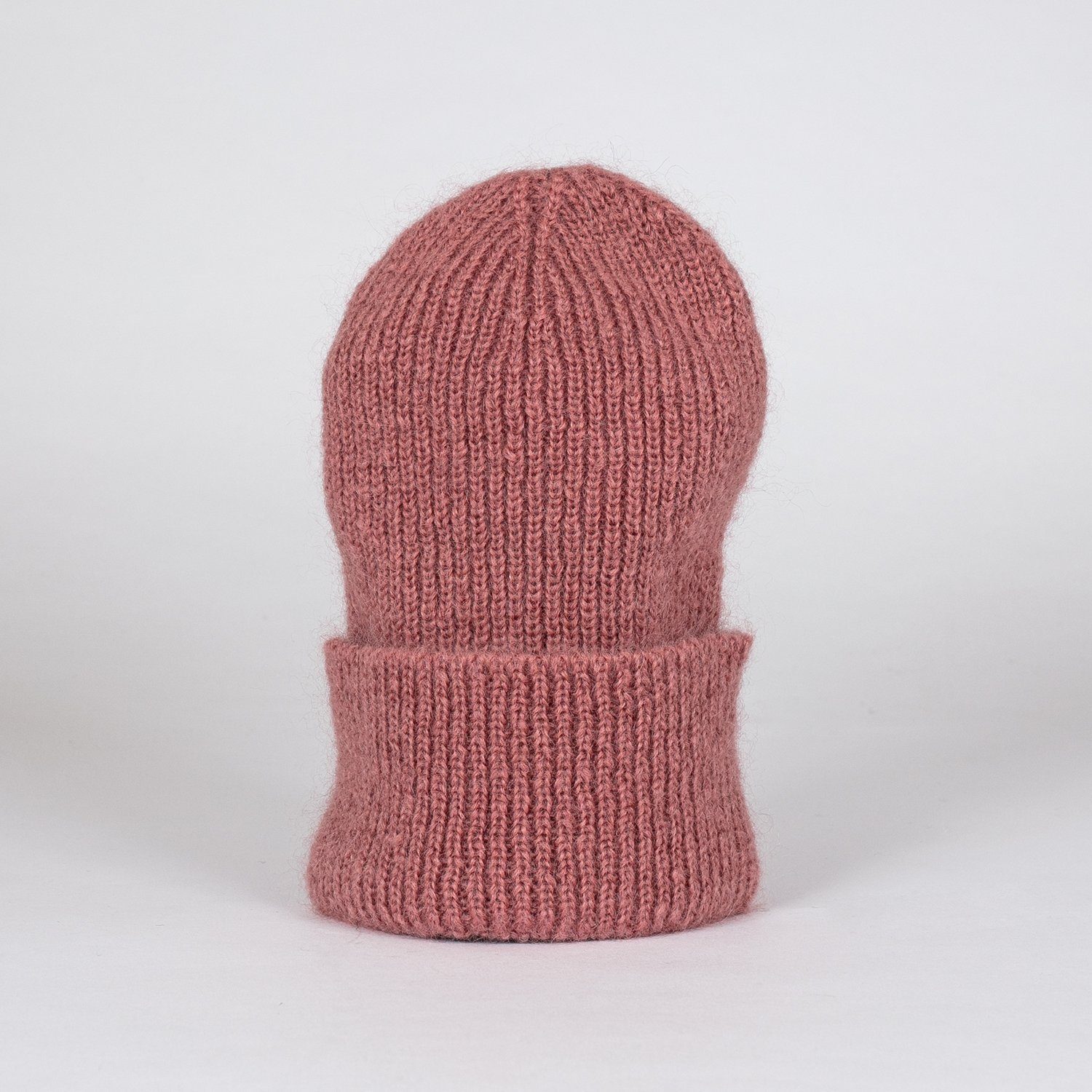 Aufschlag - Damen breitem Strickmütze mit Mütze Jadia Wintermütze Pink Beanie Sand Becksöndergaard Desert