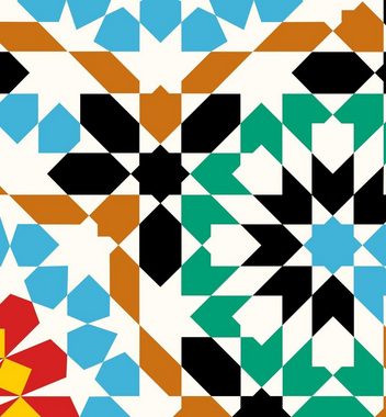 MyMaxxi Dekorationsfolie Türtapete Farbenfrohes Retro Konfetti Muster