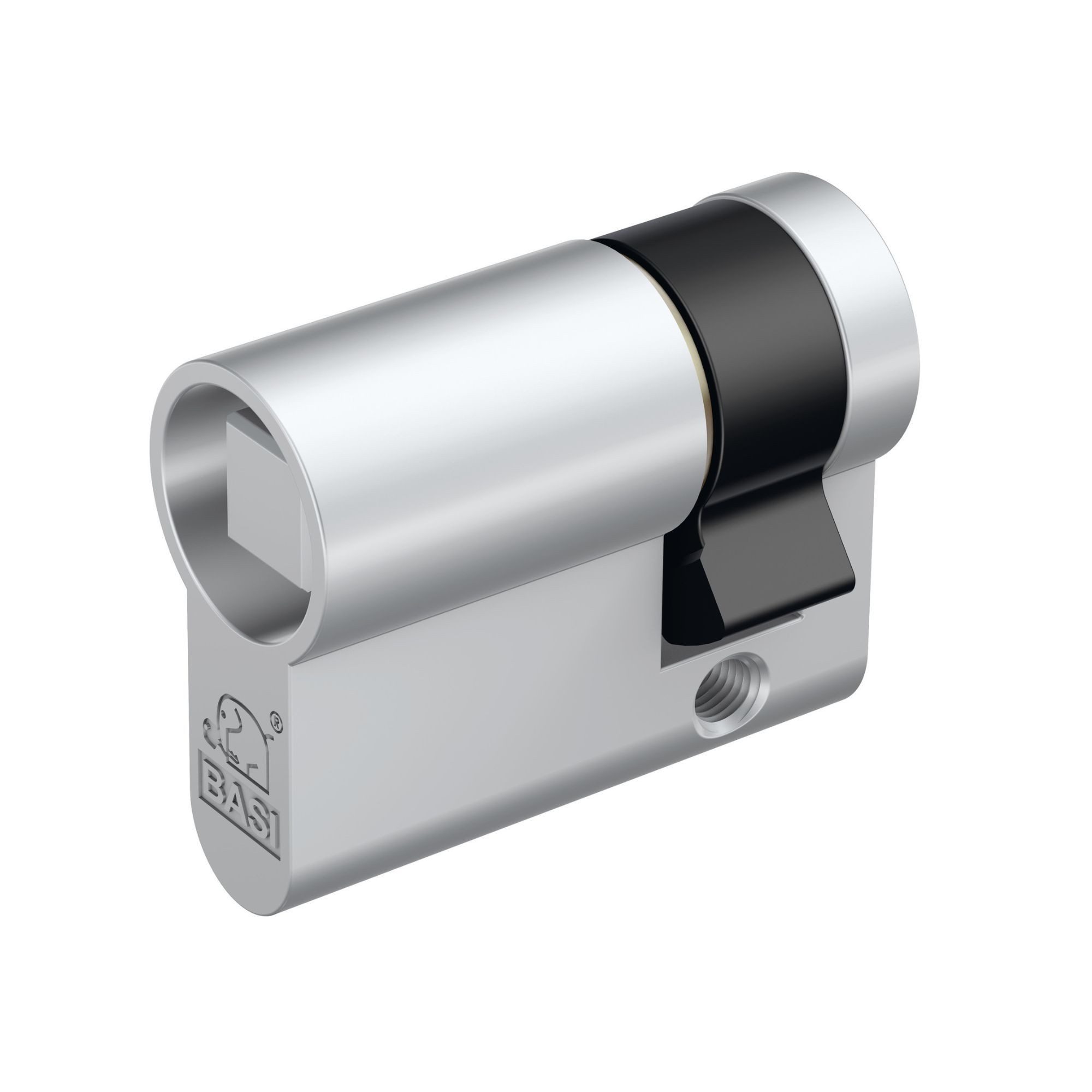 BASI Profilzylinder Spezial-Halbzylinder, (Packung), Vierkant 8 mm innen, Absperrpfosten, Müllbehältern, Schaukästen