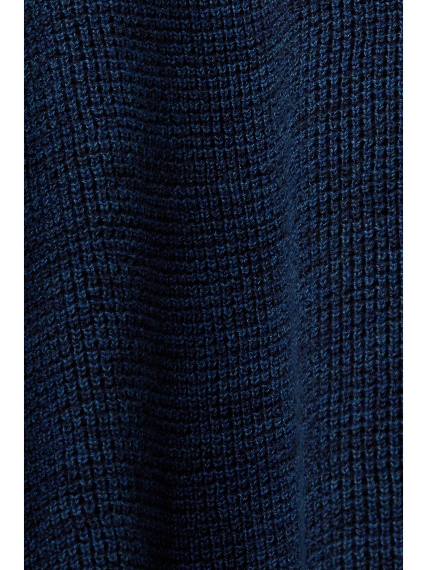 Esprit Strickjacke Cardigan mit V-Ausschnitt, (1-tlg) NAVY Baumwolle % 100