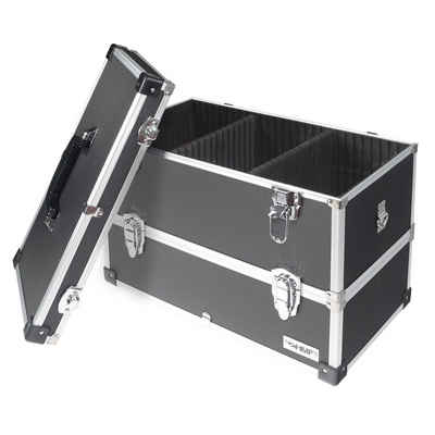 HMF Werkzeugkoffer geräumiger Utensilien Koffer mit Trennwänden, Transportkoffer für Werkzeug, Angel Sachen und Kosmetik, 44x32,5x24 cm