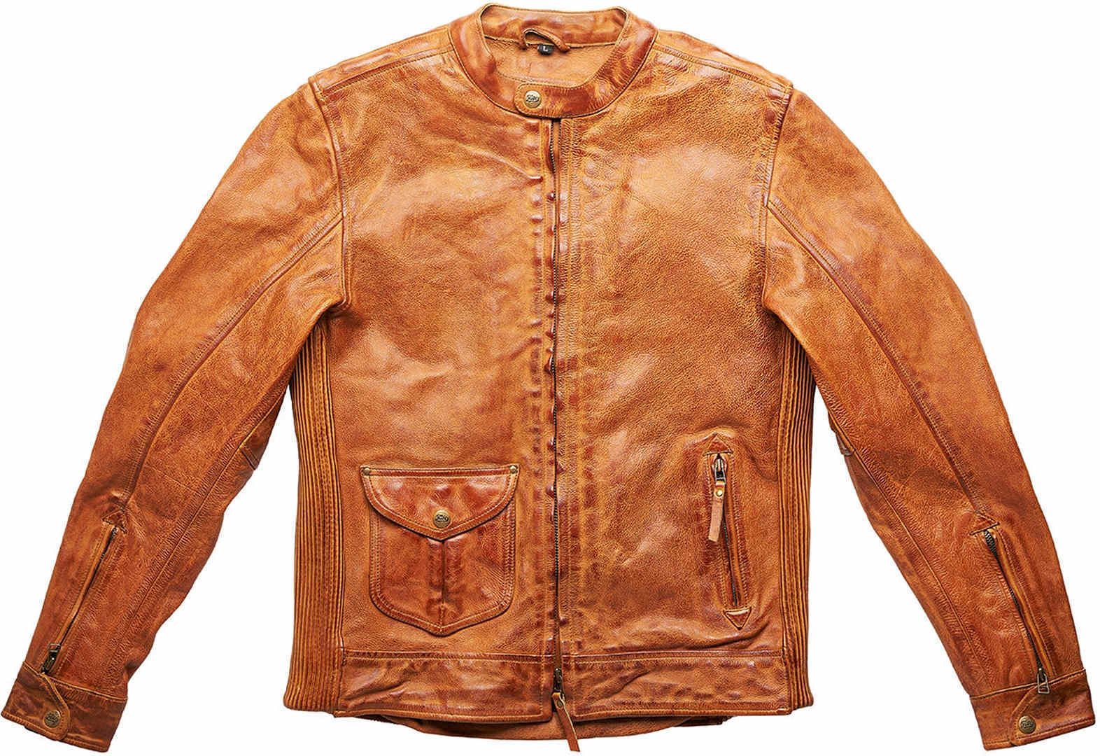 Fuel Motorradjacke Bourbon Motorrad Lederjacke Rückenprotektor enthalten