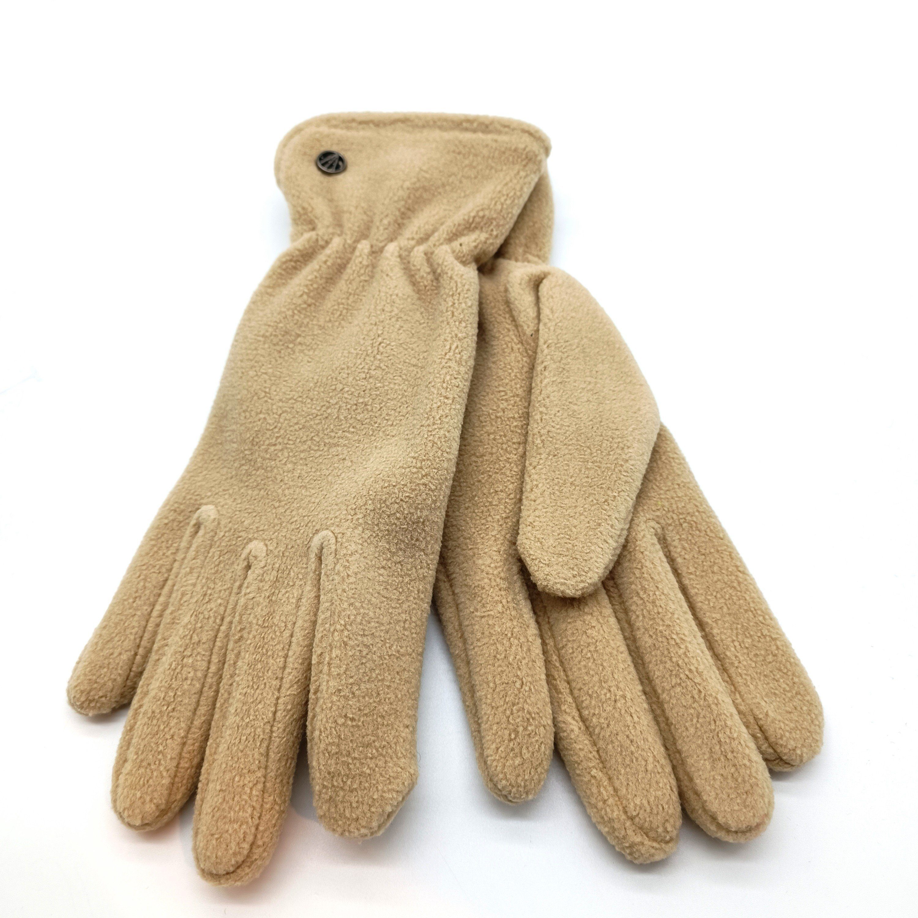 Loevenich Sonnenhut Fleece Handschuhe beige