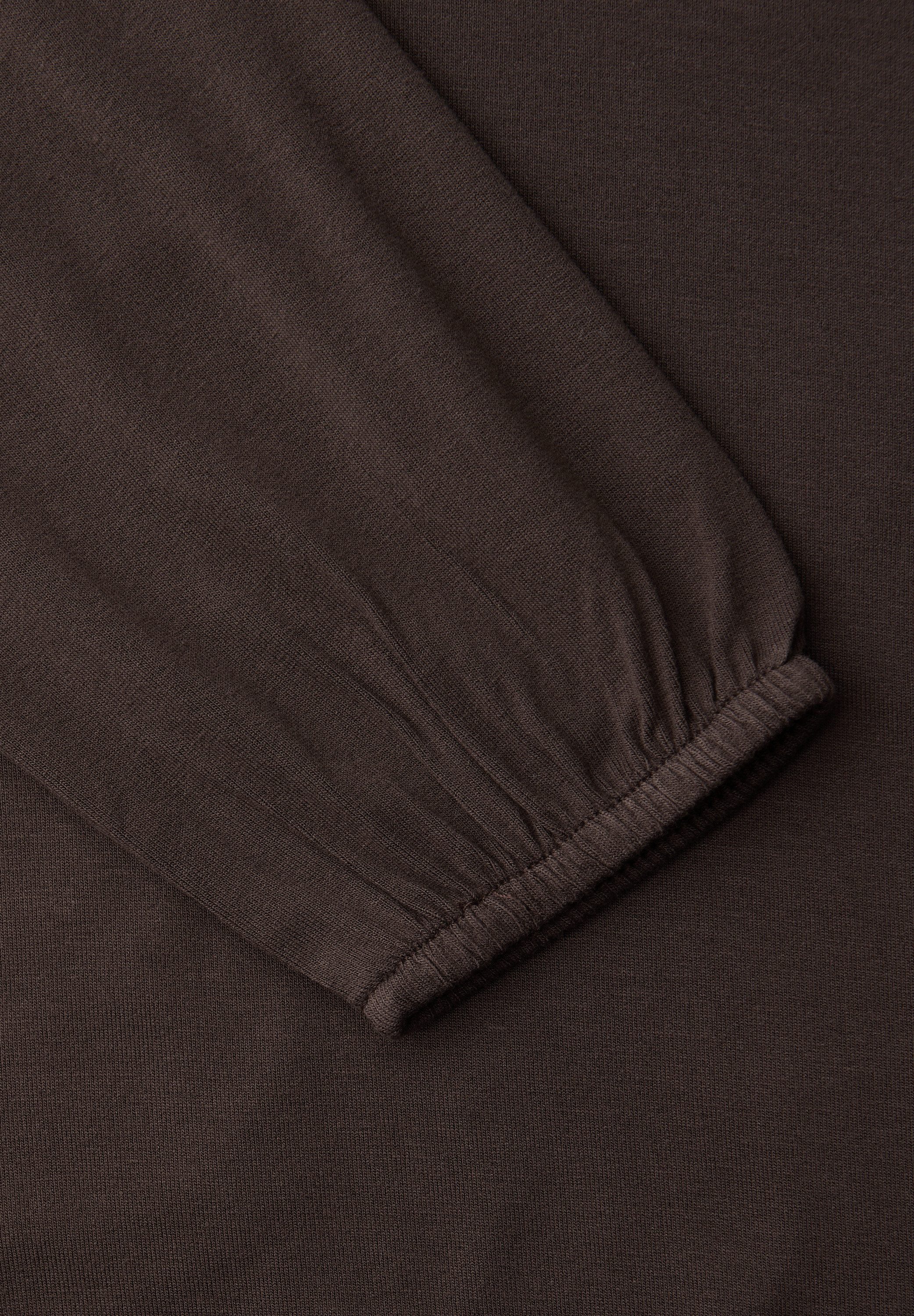 STREET ONE Langarmshirt mit abgerundetem V-Ausschnitt
