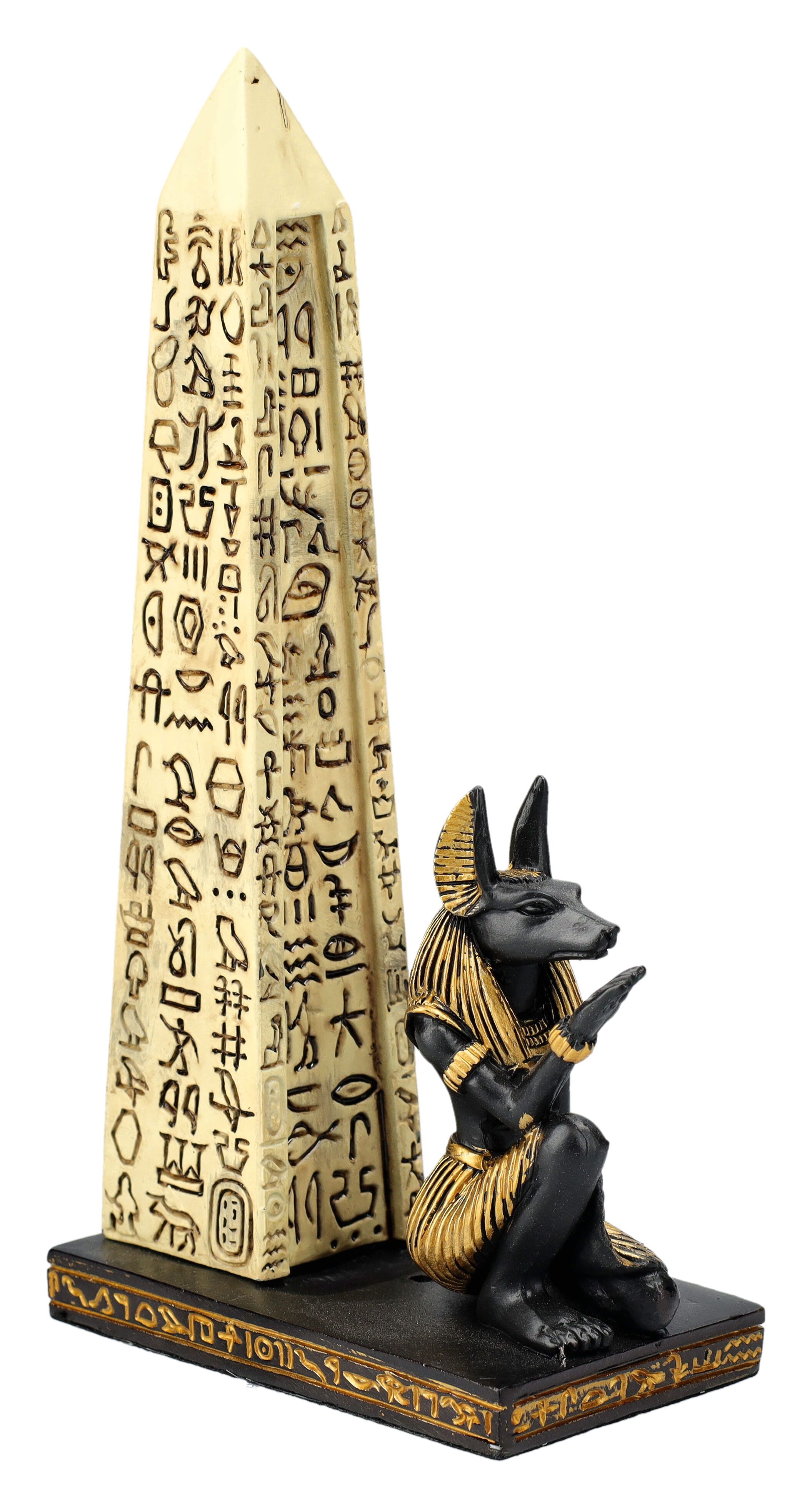 Figuren Shop GmbH Räucherstäbchen-Halter Räucherstäbchenhalter - Anubis & Obelisk - ägyptische Dekoration Deko