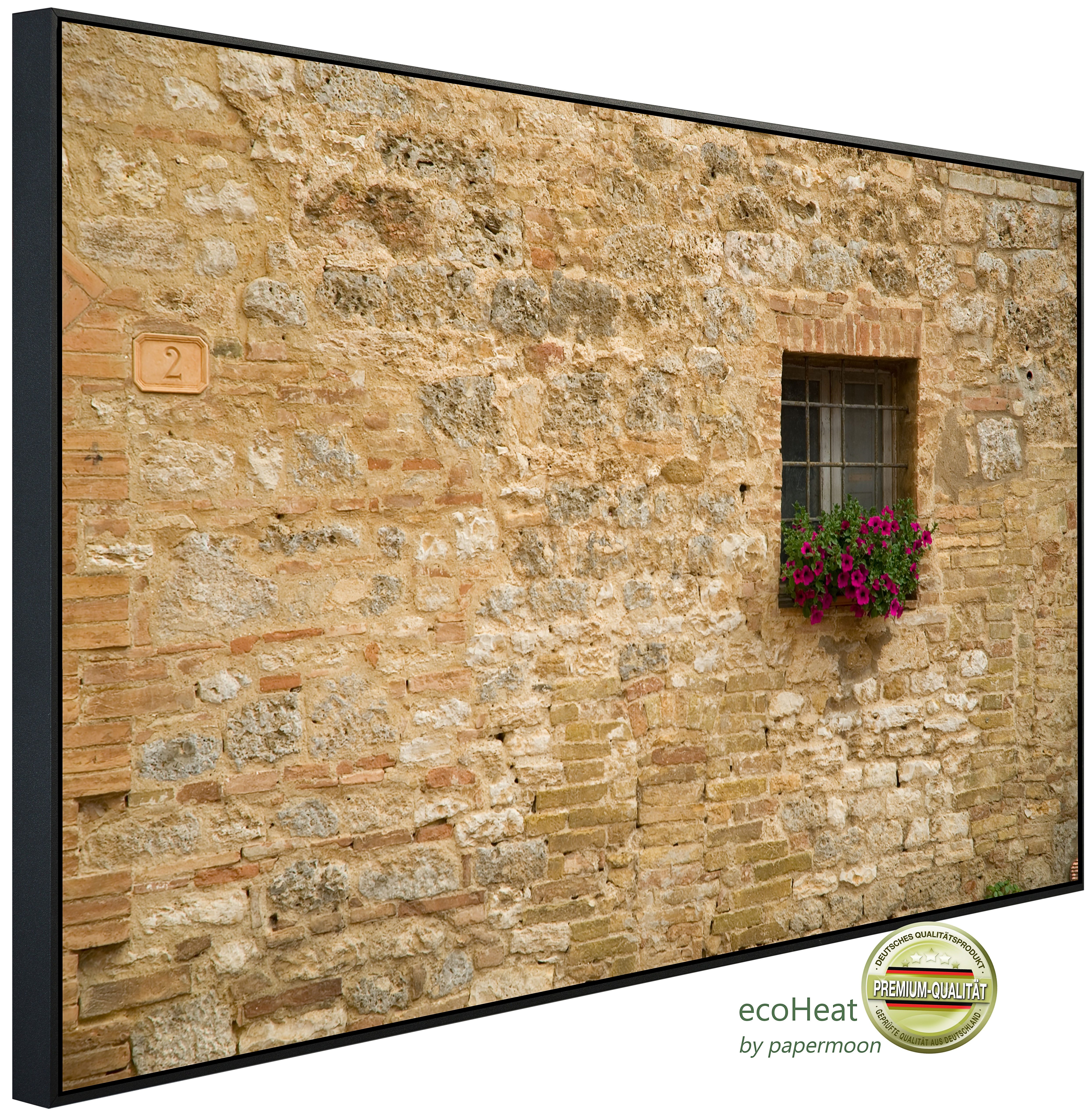 Papermoon Infrarotheizung INFRAROT-BILD-HEIZUNG, Ziegelwand, TÜV-Rheinland/GS zertifiziert, angenehme Strahlungswärme