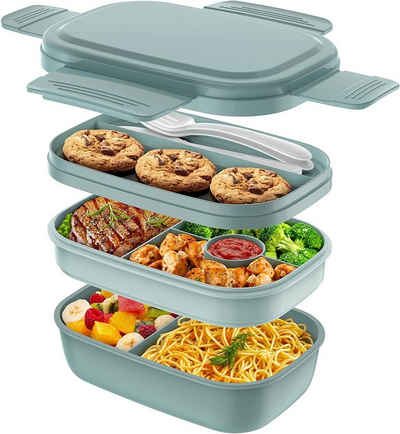 Welikera Lunchbox Lunchbox, 3 stapelbare Bento-Lunchbehälter für Erwachsene, Bento-Box