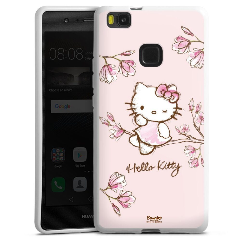 DeinDesign Handyhülle Hello Kitty Fanartikel Hanami Hello Kitty - Magnolia, Huawei P9 Lite (2016) Silikon Hülle Bumper Case Handy Schutzhülle