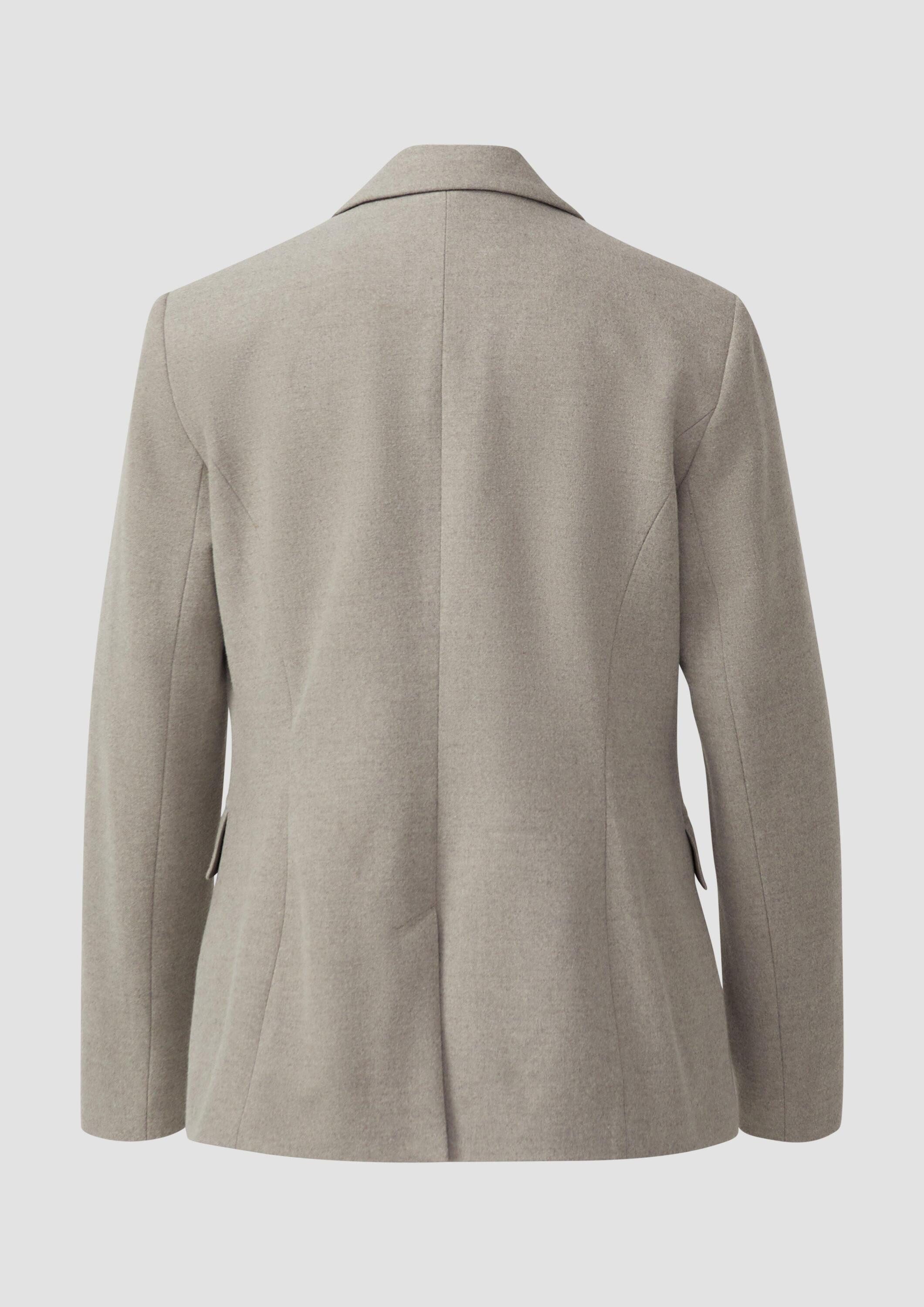 s.Oliver Jackenblazer Indoor-Blazer Taillierter Flanell-Blazer in melierter günstig online kaufen