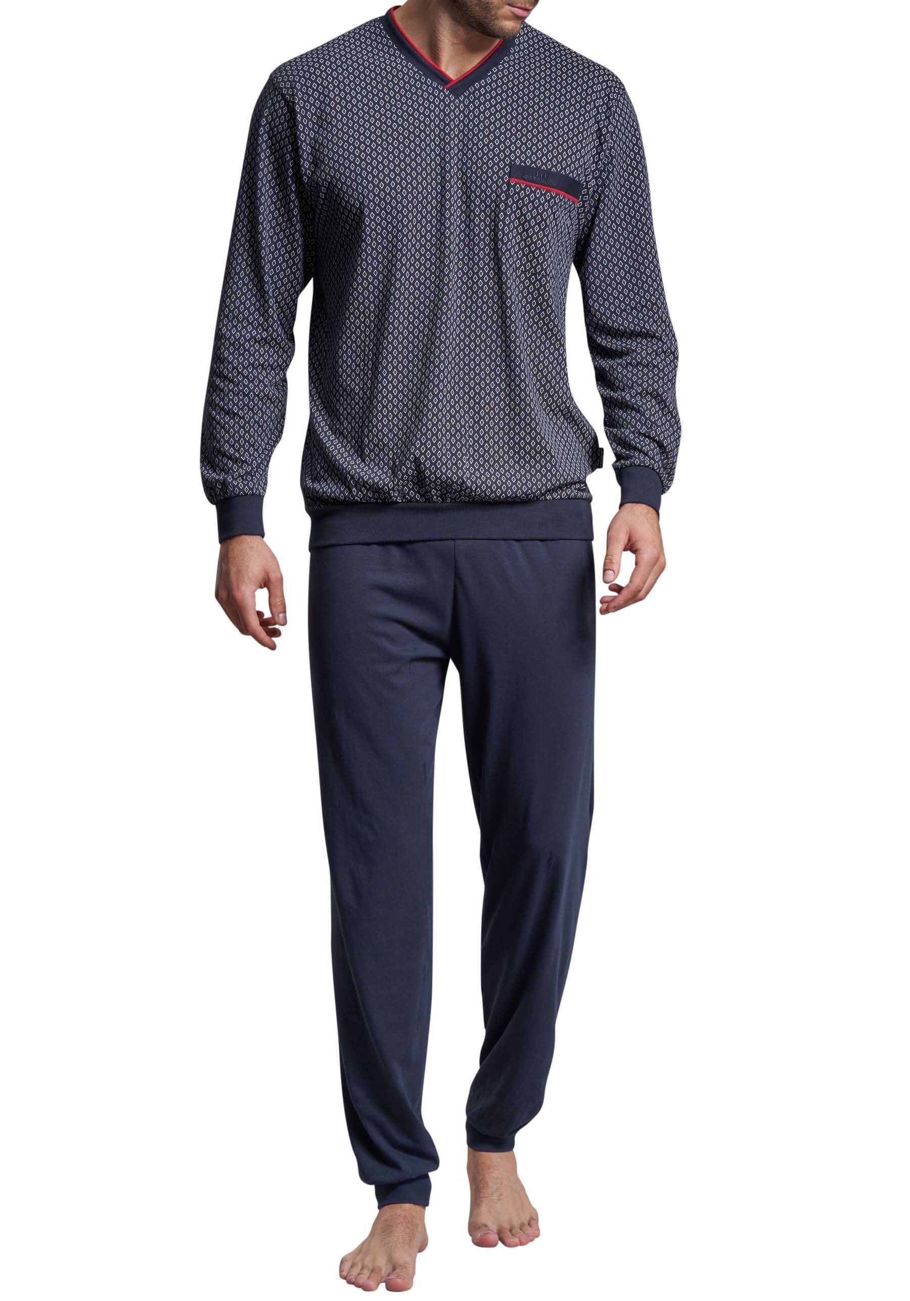 GÖTZBURG Pyjama Manhattan (2 tlg) V-Ausschnitt, günstig online kaufen