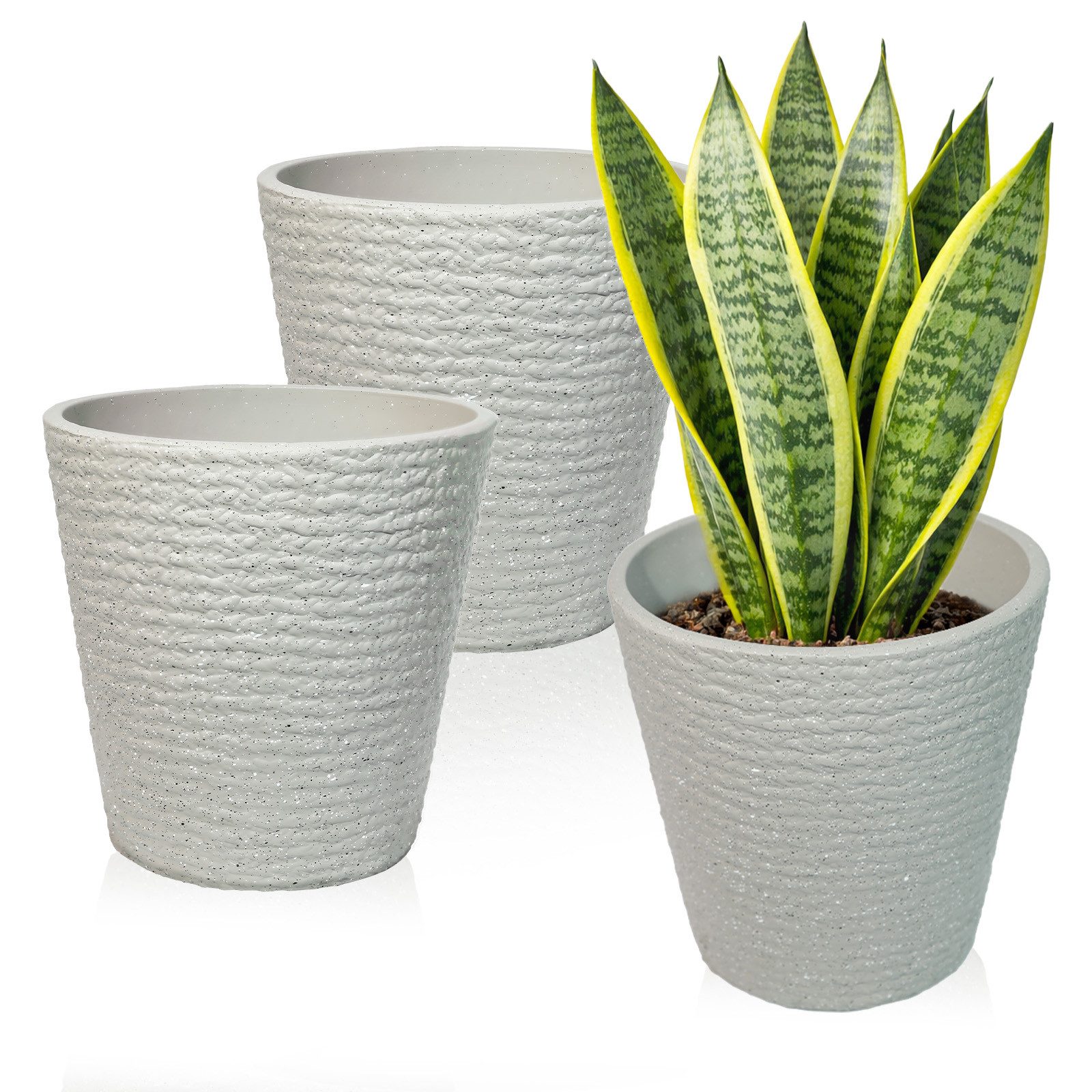 M&W DAS DESIGN Pflanzkübel Blumentopf Übertopf Pflanzentopf Pflanztopf dick 19Øx20H (1 St)