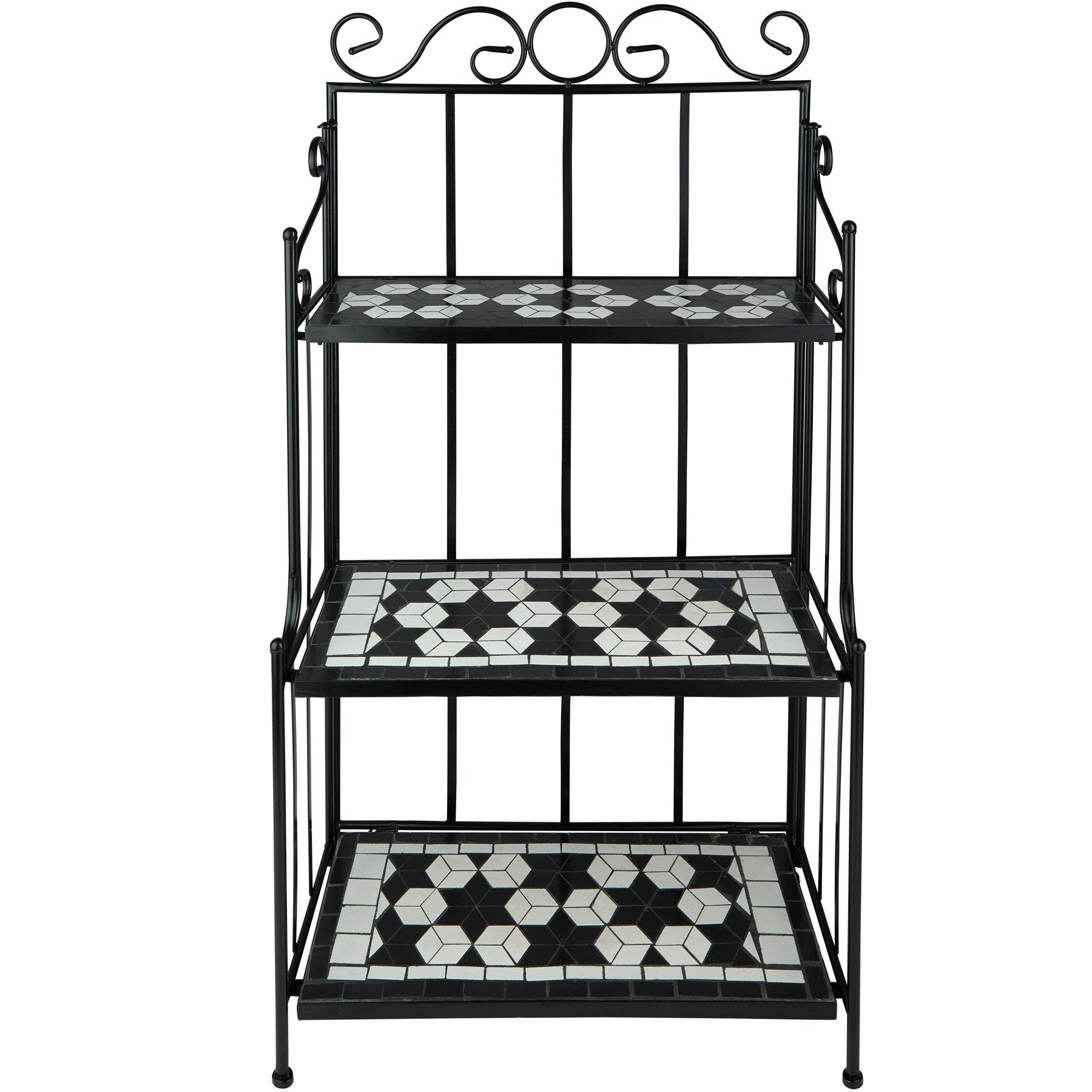 tectake Pflanztisch Metallregal (1-St., 1 tlg), Robuste Konstruktion