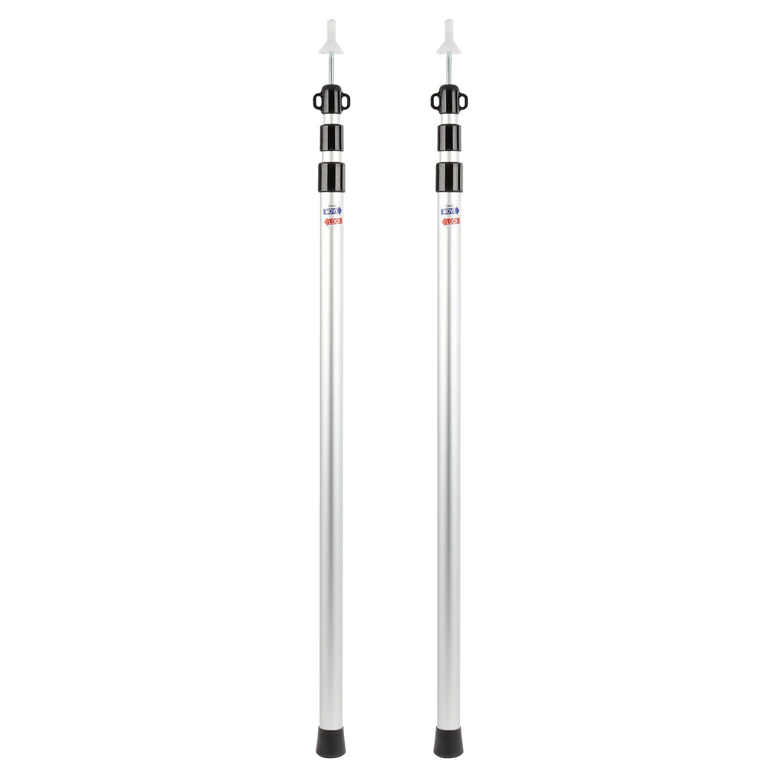 deiwo Zeltstange 2x Alu Teleskopstangen Aufstellstangen 230cm für