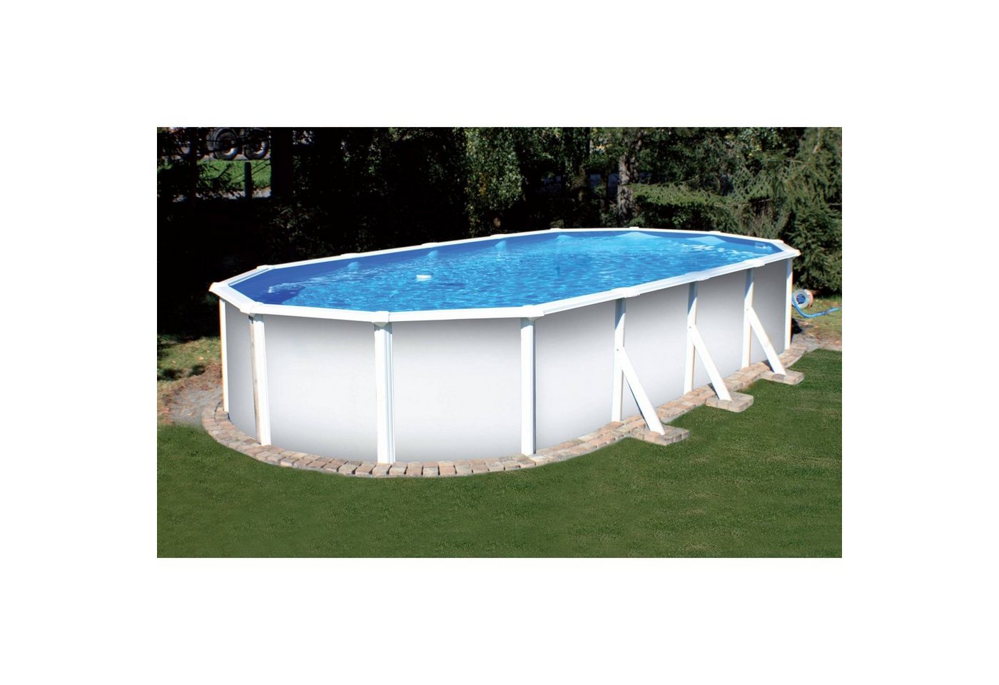 Thumbnail - Planet Pool Ovalpool Stahlwandpool ovalform Classic 730x375x120 cm, Sta (Einzelbecken), verzinkte Stahlwand