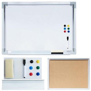 Feel2Home Magnettafel Magnettafel Whiteboard Pinnwand Magnetwand Schreibtafel versch. Größen, (Premium-Whiteboard), Inklusive 1 Stift 6 Magneten und 1 Schwamm