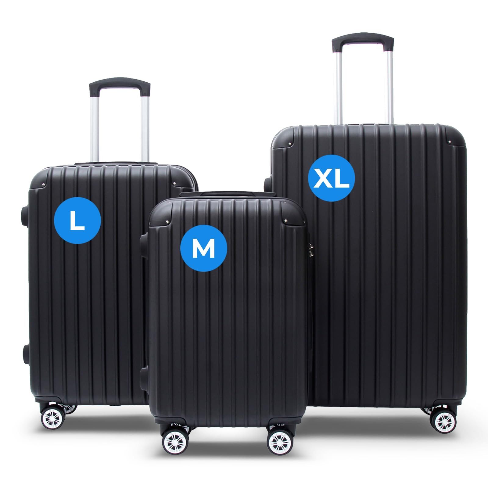 Frentree Hartschalen-Trolley Reisekoffer mit TSA-Schloss, Koffer in 3 Größen (Handgepäck, L, XL), 4 Rollen, 360°-Drehung, Wochenendreisen, Geschäftsreisen, Fernreisen