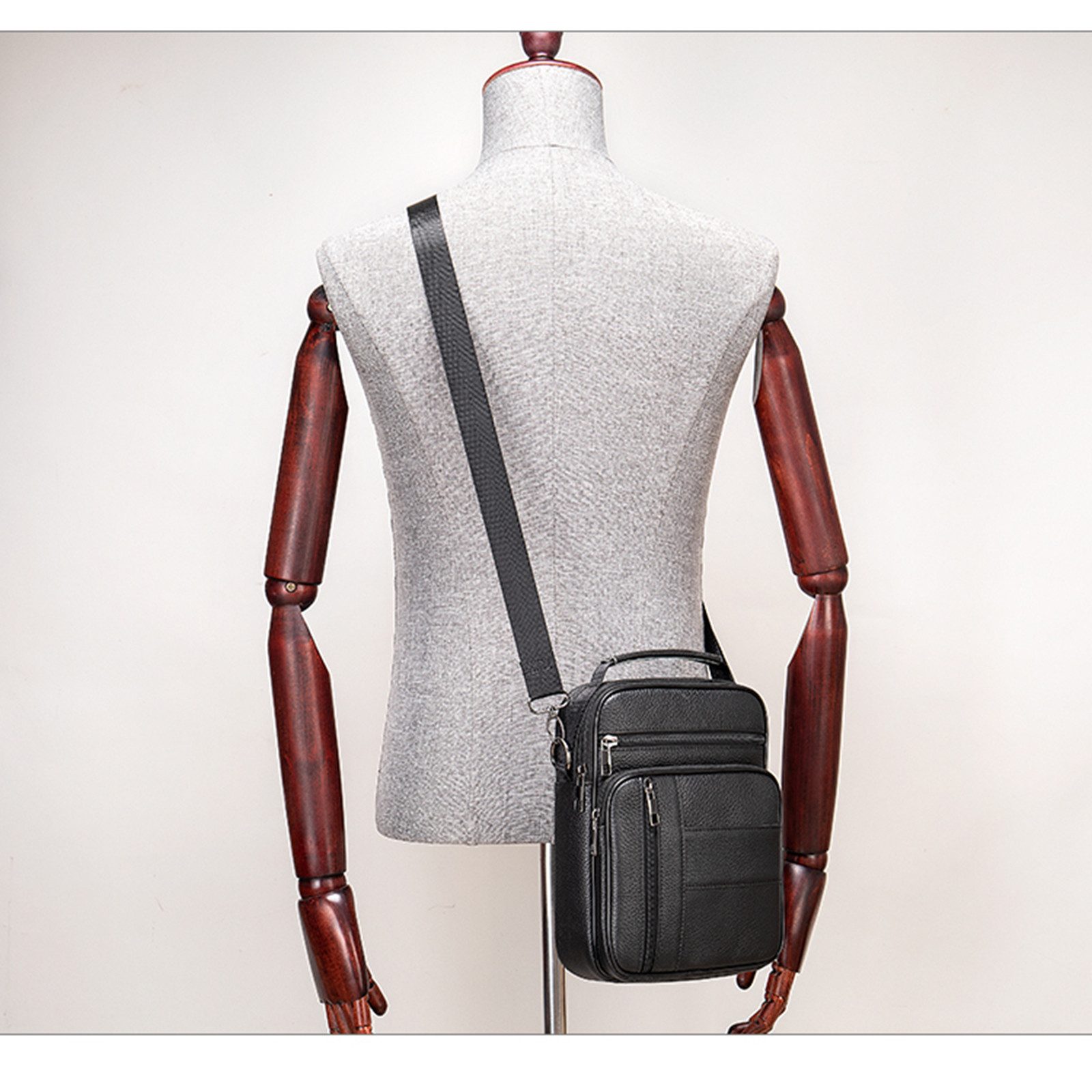 YUBRO-STUDIO Umhängetasche Herren Leder Umhängetasche Messenger günstig online kaufen