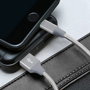 Elegear USB A Kabel iphone, MFi Zertifiziert Smartphone-Kabel, (100 cm), Grau, 1Pack