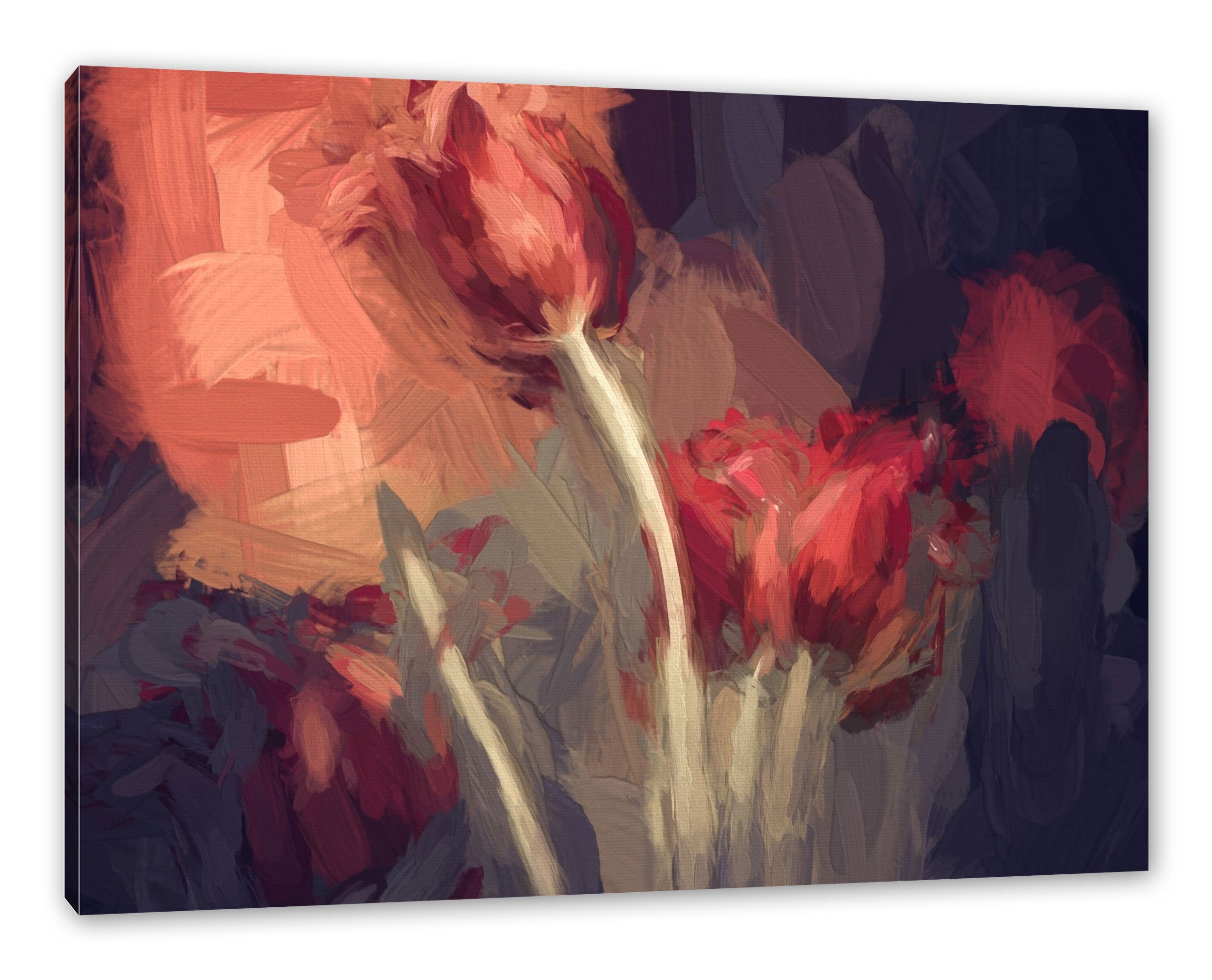 Pixxprint Leinwandbild schöne Tulpen, schöne Tulpen (1 St), Leinwandbild fertig bespannt, inkl. Zackenaufhänger