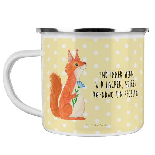 Mr. & Mrs. Panda Becher »Eichhörnchen Blume Gelb Pastell Spruch