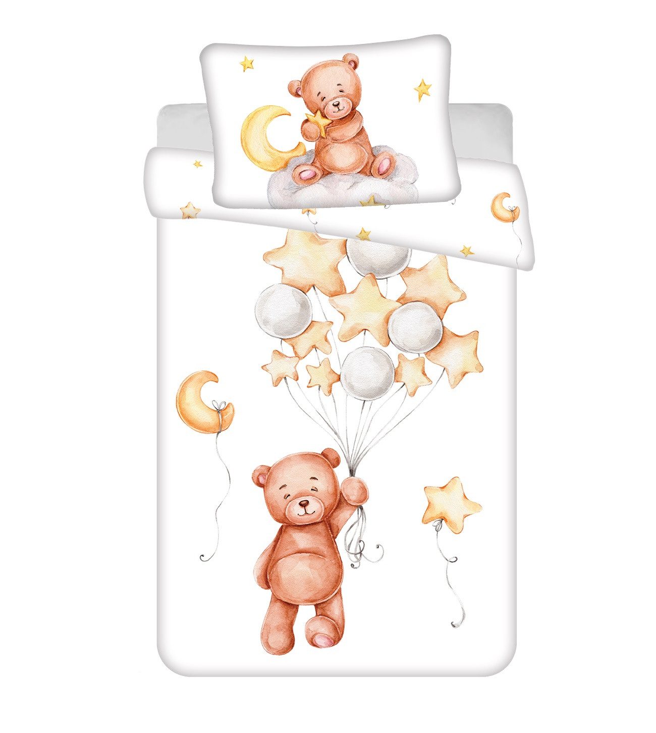Kinderbettwäsche Teddy Bear – Bettbezug 100x135 cm & Kissenbezug 40x60 cm