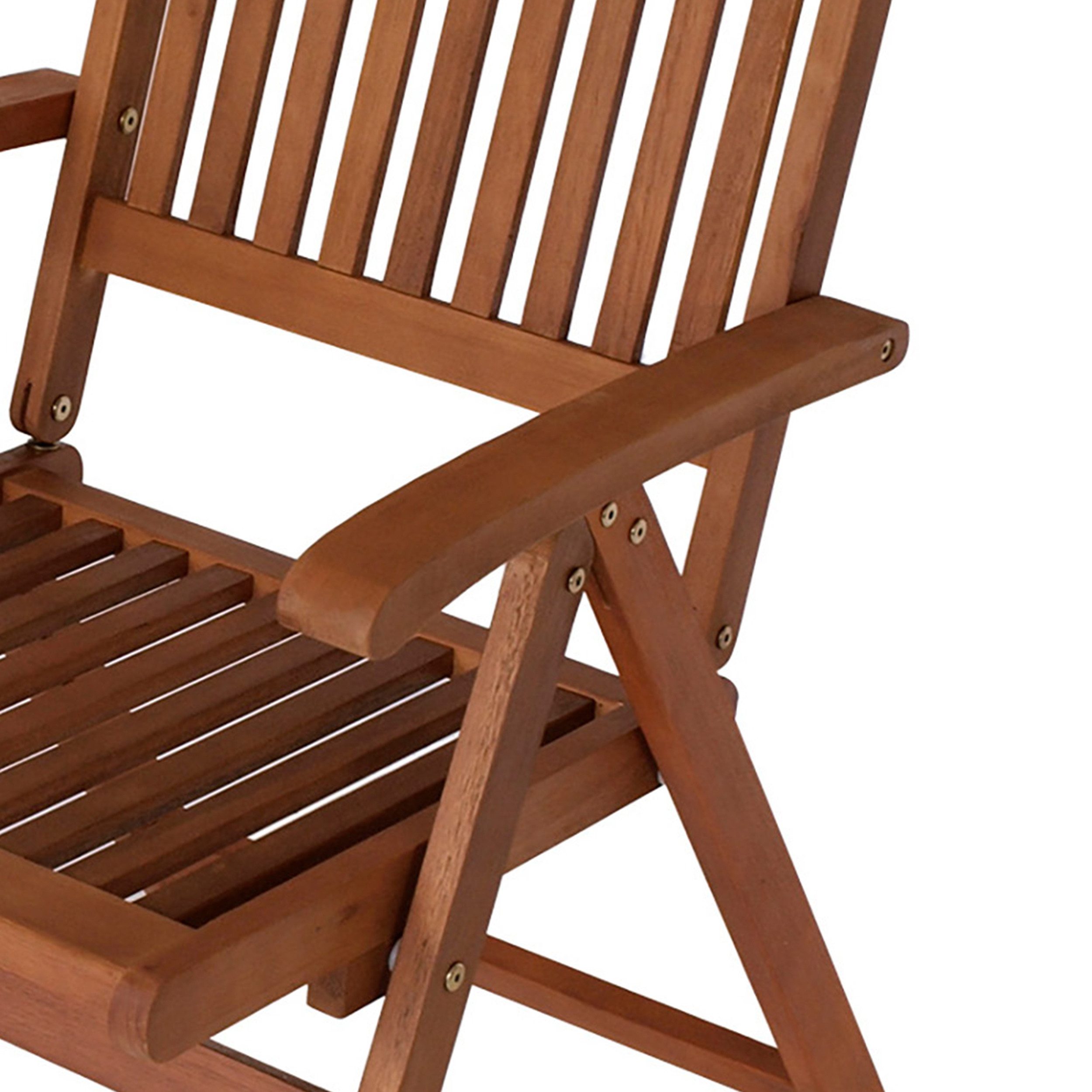 TPFGarden Gartenstuhl LAGUNA (Klappstuhl - Gartenstuhl 2-er Set- Eukalyptus geölt, FSC®-zertifiziert), Hochwertiger Outdoor Stuhl mit den Maßen (BxHxT): 58 x 108 x 70 cm