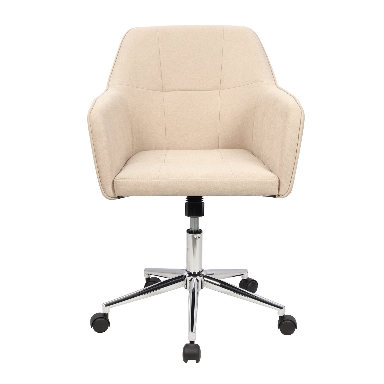 elegant, höhenverstellbar, JAKE Schreibtischstuhl Rollen, pflegeleicht, SVITA stufenlos St), Beige (1