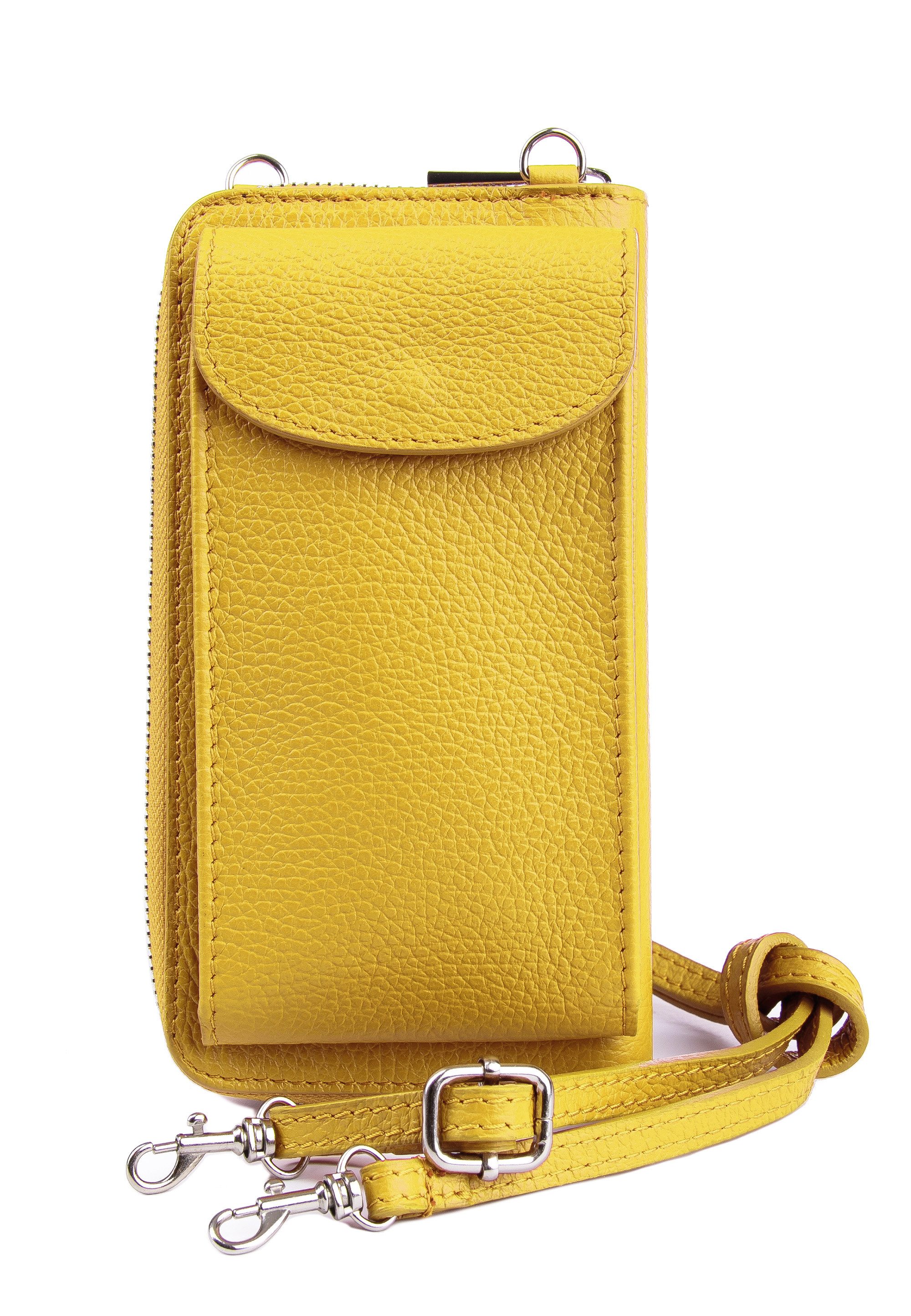 Der Trachtler Handytasche Smartphonetasche, Umhängetasche, aus hochwertigem echtem Leder -Made in Italy-