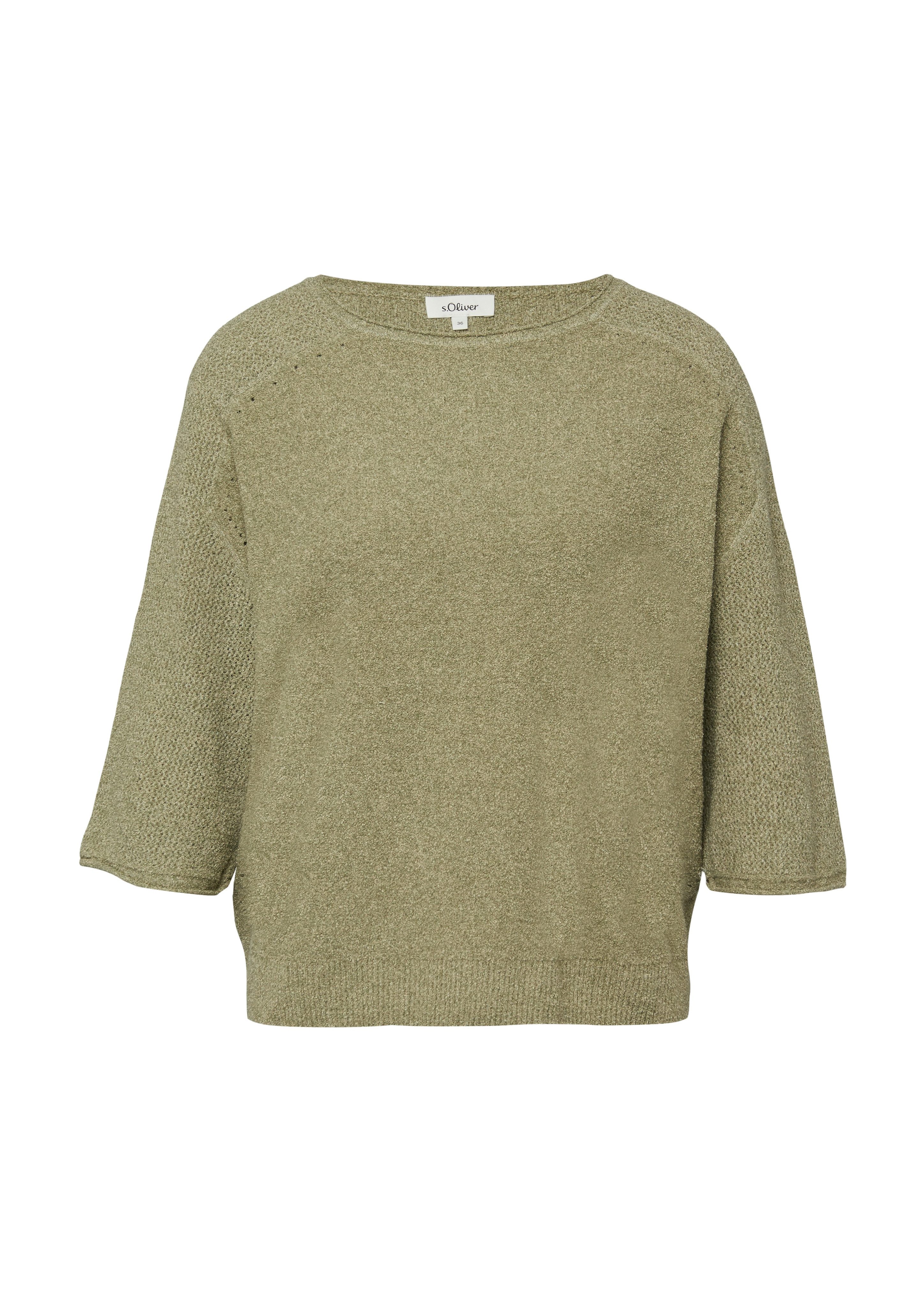 s.Oliver Strickpullover 3/4-Arm mit Rundhals