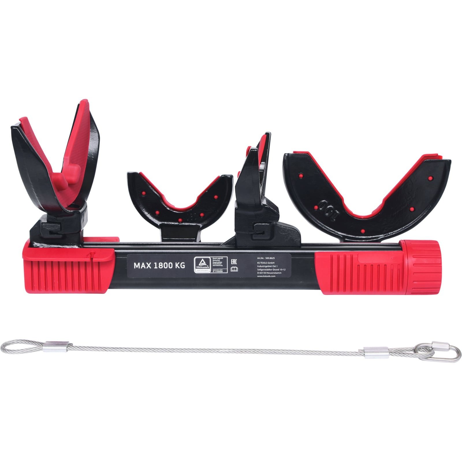 KS Tools Montagewerkzeug KS TOOLS Federspanner-Satz 6tlg. max. Belastung 1800kg - 500.8625