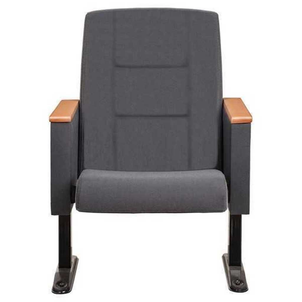 St), Theater Einsitzer JVmoebel in Stuhl Textil Made Sessel Sessel Deco Grauer Art Europa Luxus1-Sitzer (1