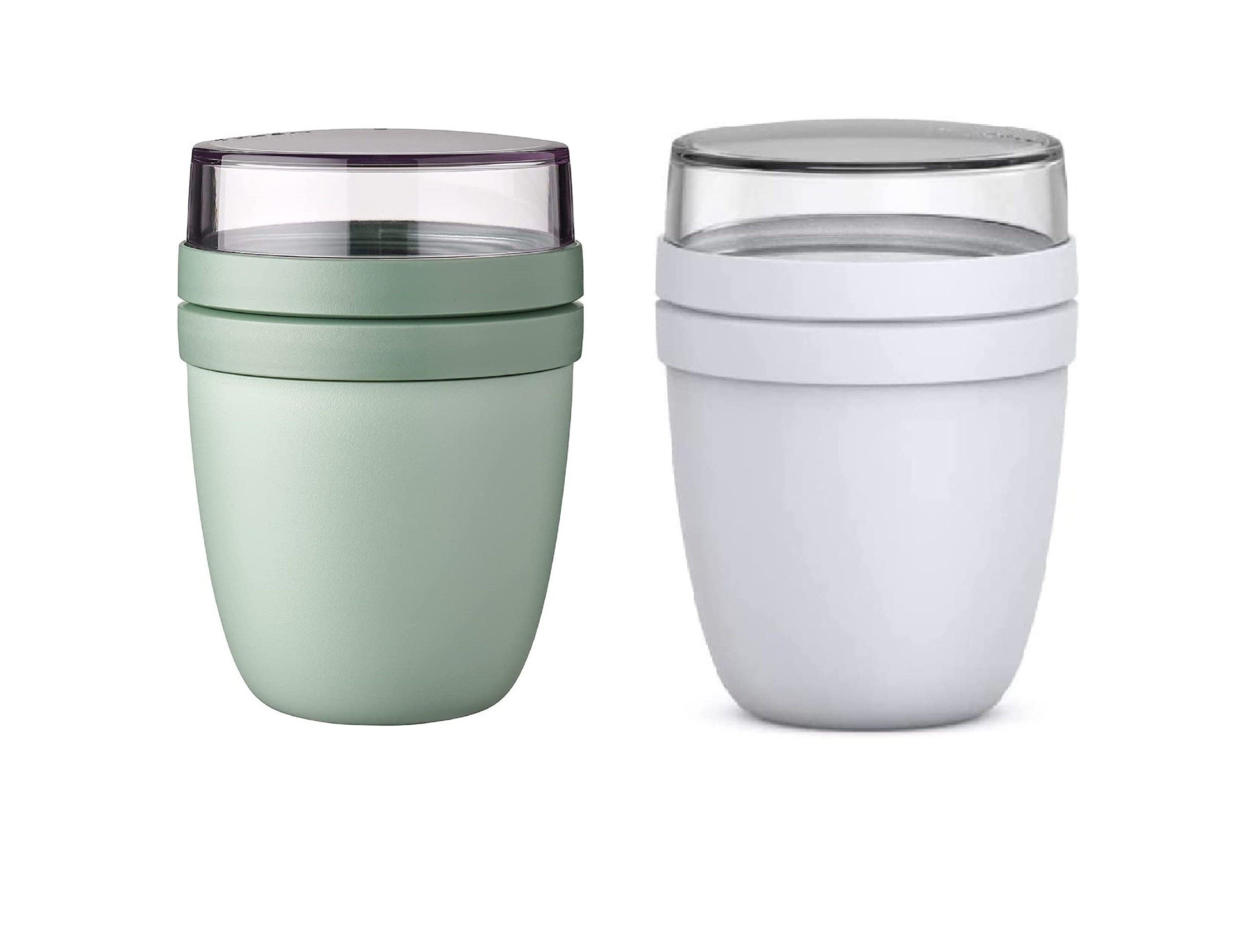Mepal Lunchbox Lunchpot mit getrennten Fächern für Joghurt & Müsli, 500 ml + 200 ml, Polypropylen (PP), PCTG, geeignet für Gefrierschrank, Mikrowelle & Spülmaschine