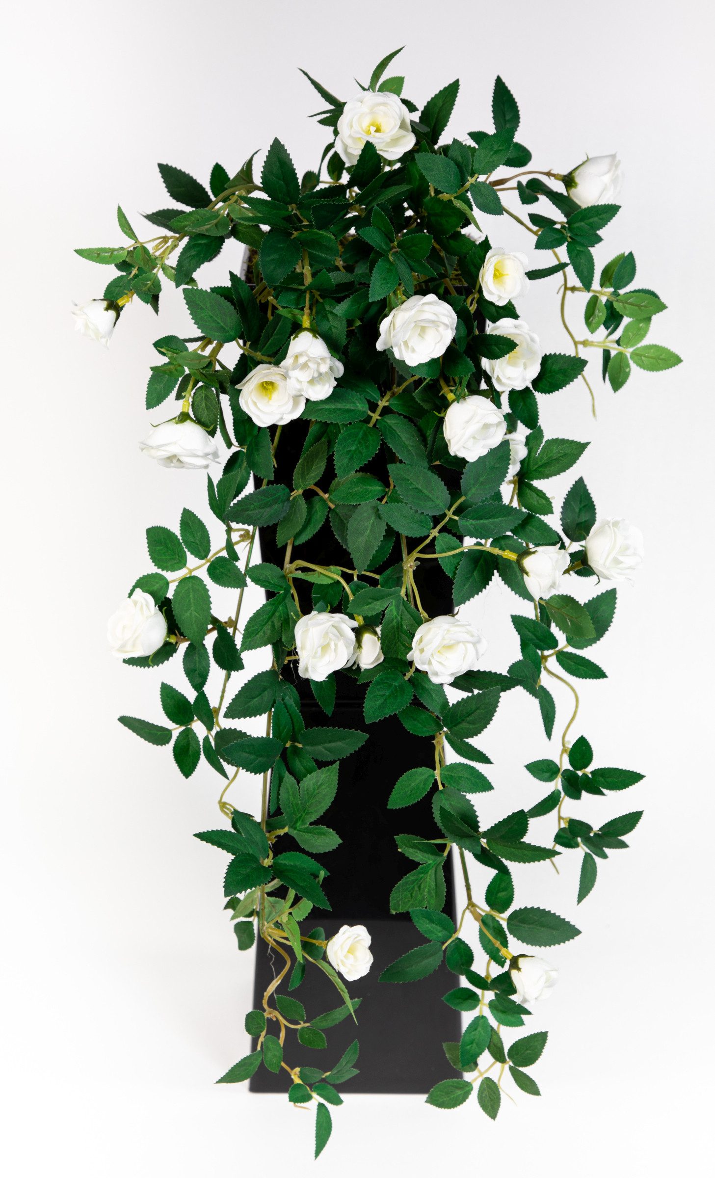Kunstranke Rosenranke 62cm ZF Kunstpflanzen Kunstblumen künstliche Blumen Rosen, Seidenblumen Roß, Höhe 62 cm, Weiß