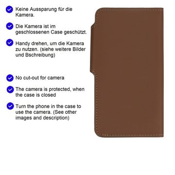 K-S-Trade Handyhülle für Asus ROG Phone II, Schutzhülle Klapphülle Kunstleder braun Handy Hülle Wallet Case