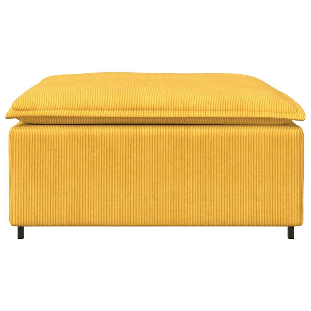 vidaXL Sofaelement Modulares Sofa Fußhocker-Modul Hellgelb günstig online kaufen