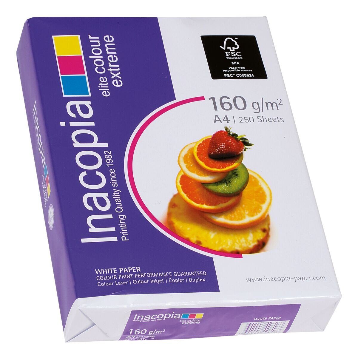 INACOPIA Druckerpapier Elite, Format DIN A4, 160 g/m², 171 CIE, 250 Blatt