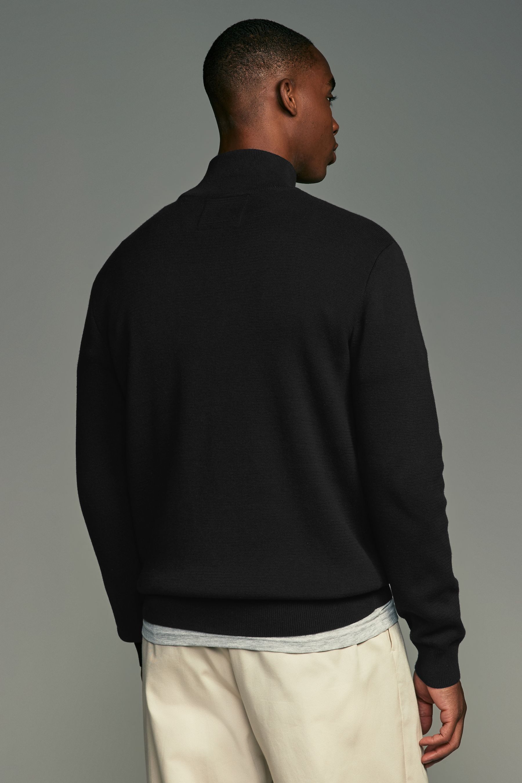 Next Strickpullover Regular Fit Premium-Troyer 2er-Pack Baumwolle (2-tlg)