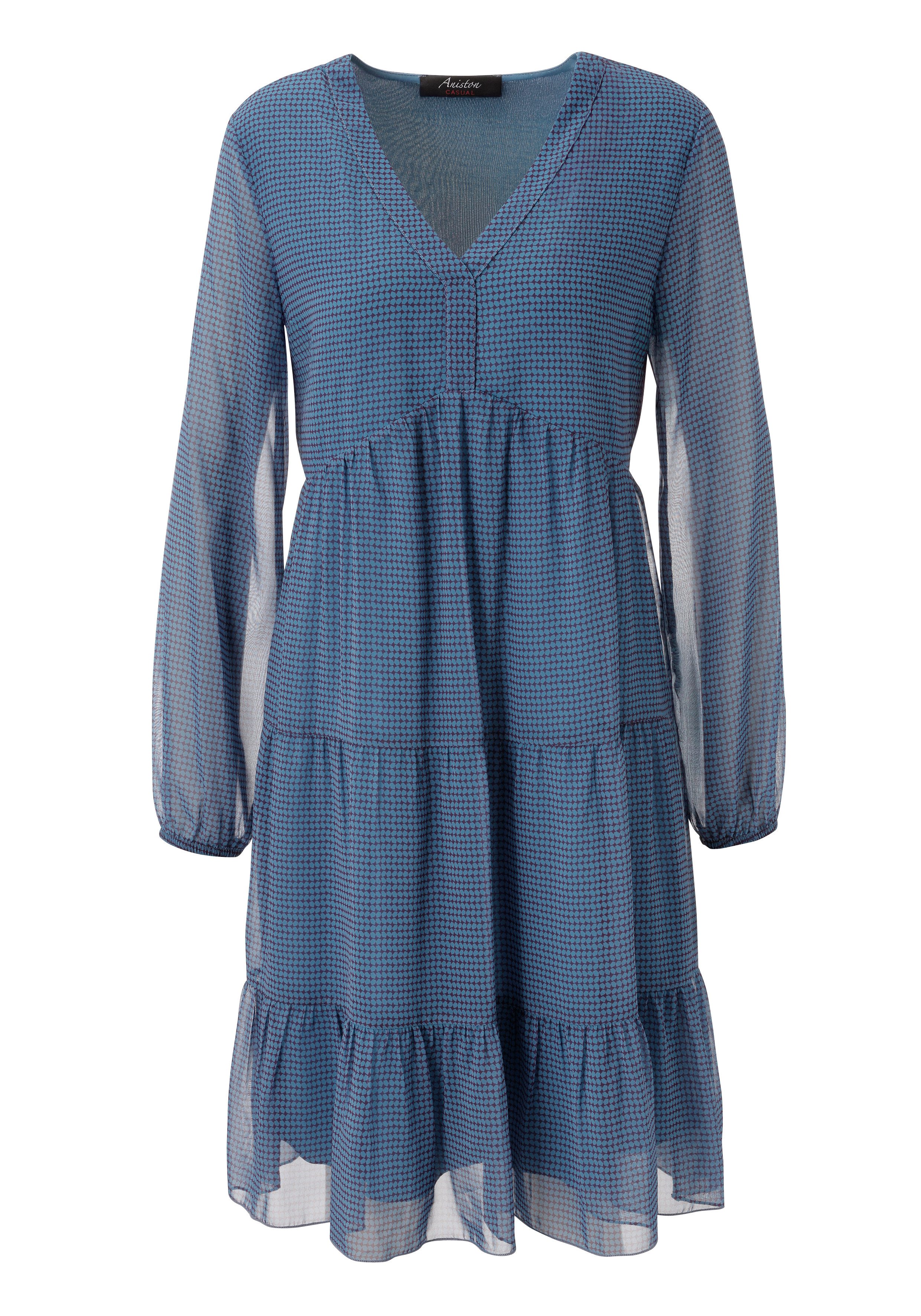 Aniston CASUAL Tunikakleid mit trendfarbenem, grafischen Druck - NEUE KOLLEKTION – Bild 5 von 5