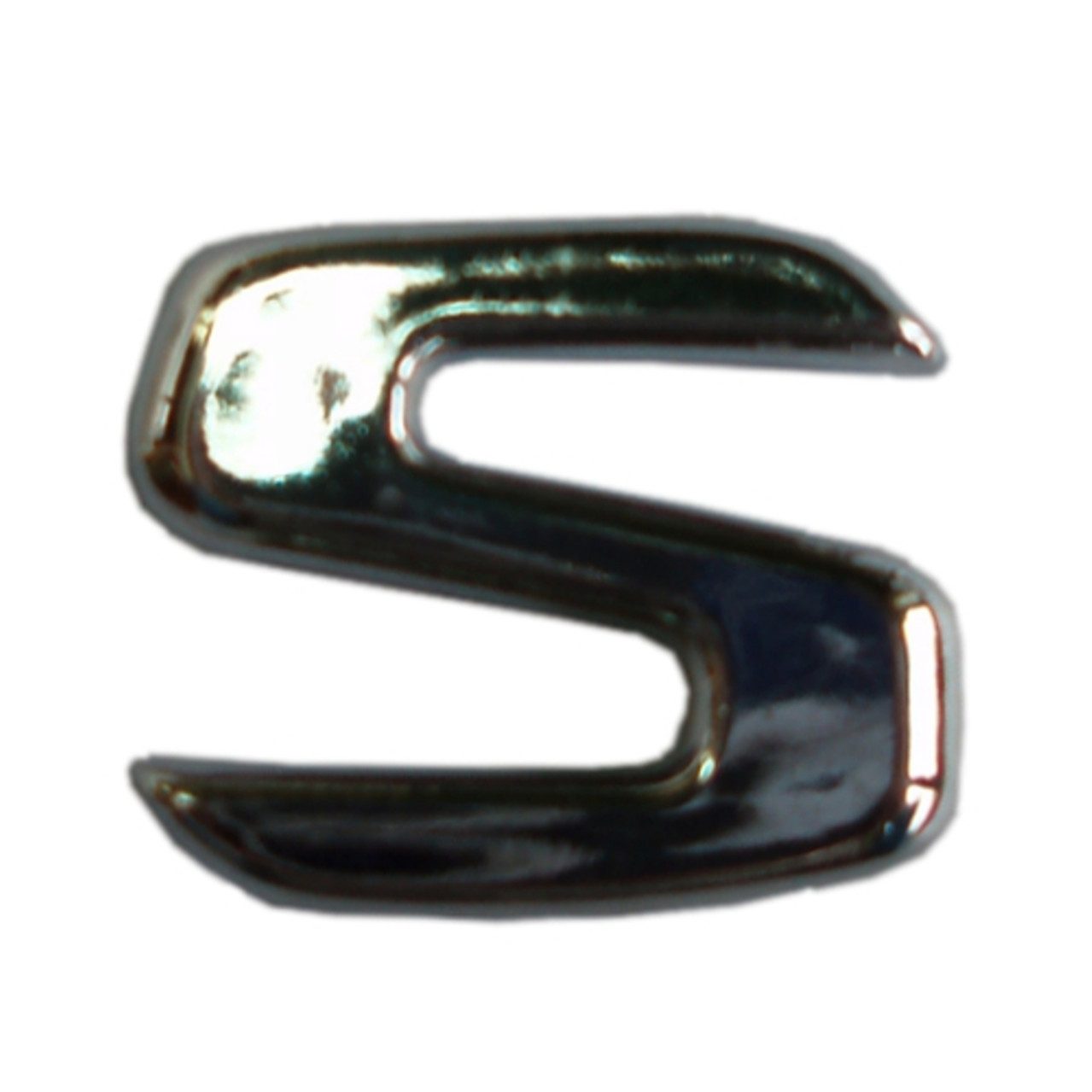Hermann Schütz Aufkleber Hermann Schütz 3D-Relief-Chrome-Buchstabe S