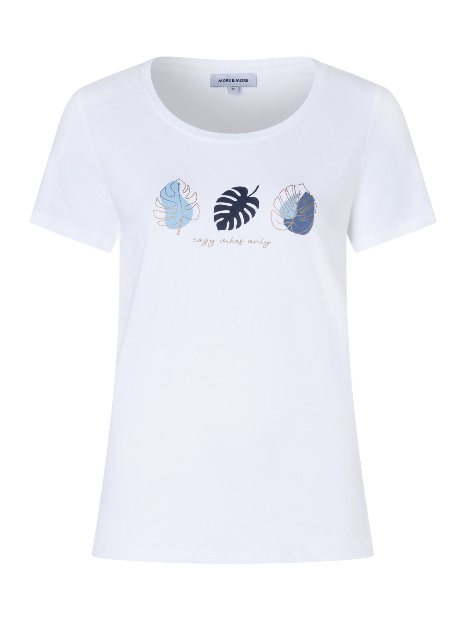 MORE&MORE Kurzarmshirt Baumwollstretchjersey-Kurzarmshirt