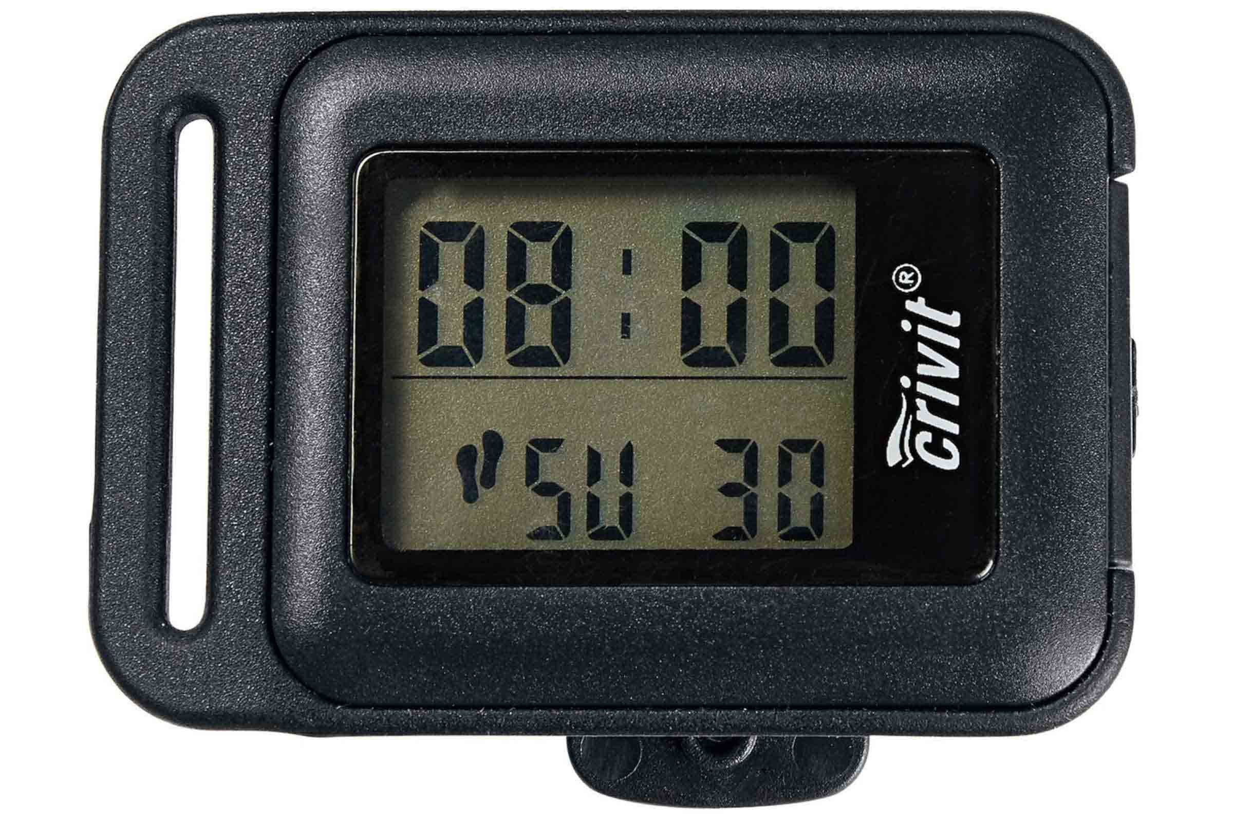 crivit Schrittzähler Crivit Schrittzähler 3-D Sensor LC-Display & Befestigungsclip, Schrittzahl, Distanz, Laufzeit, Geschwindigkeit, Kalorienverbrauch