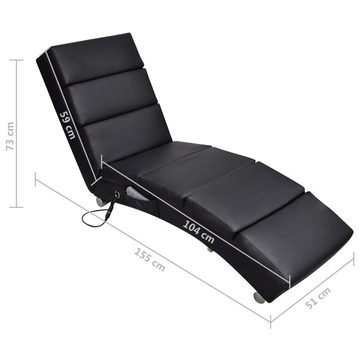 vidaXL Massagesessel Massage-Chaiselongue Schwarz Kunstleder (1-St)