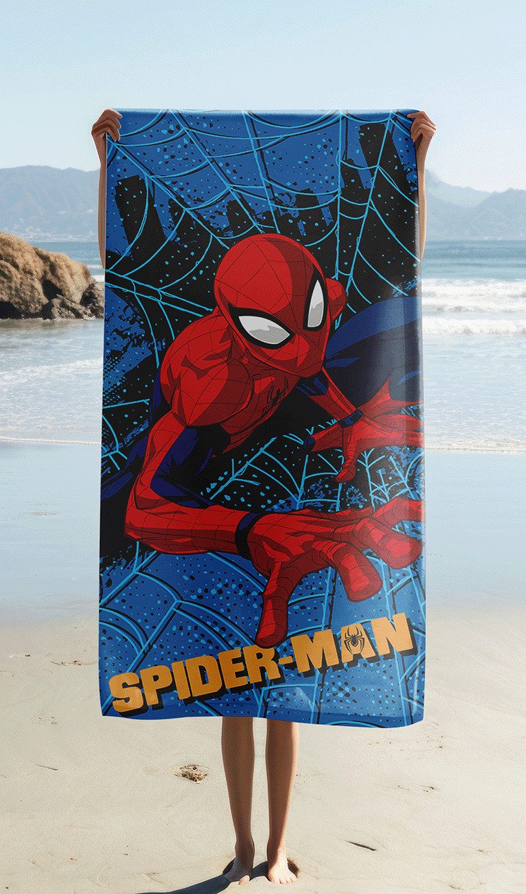 Spiderman Badetuch weiches Bade/Duschtuch Spiderman Größe: 70 x 140 cm, (1-St) – Bild 2 von 2