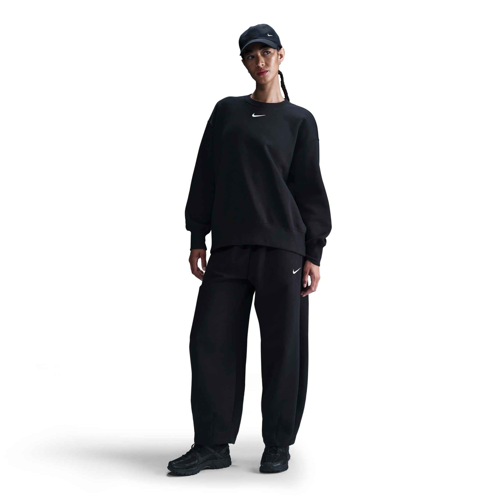 Nike Sportswear Sweatshirt W NSW PHNX FLC OS LONG CREW Oversize Passform, für Erwachsene, sportlicher Stil