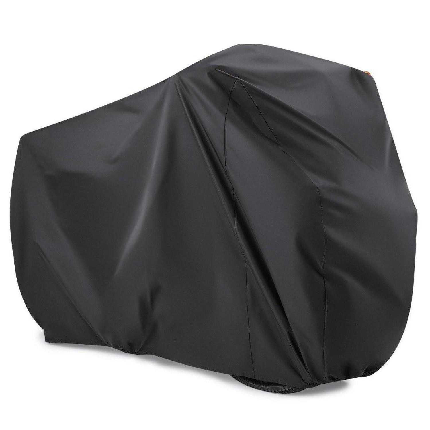 LuxusKollektion Abdeckhaube Fahrradabdeckung 2 Fahrräder Nylon Schwarz