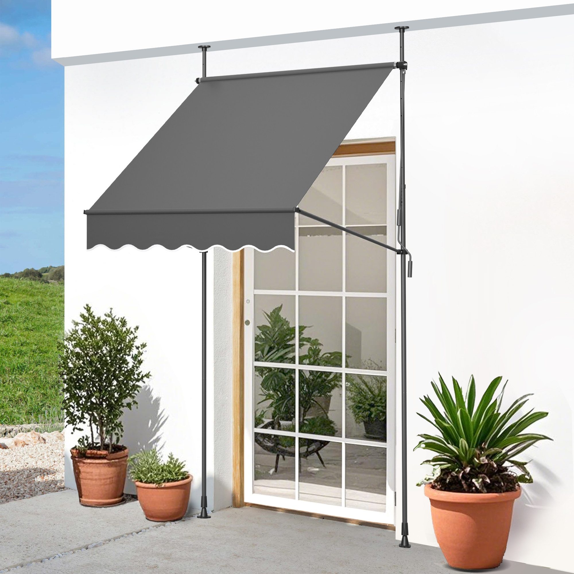 GIHAUVIA Klemmmarkise Sonnenschutz wasserdicht für Outdoor, Terrasse, Balko günstig online kaufen