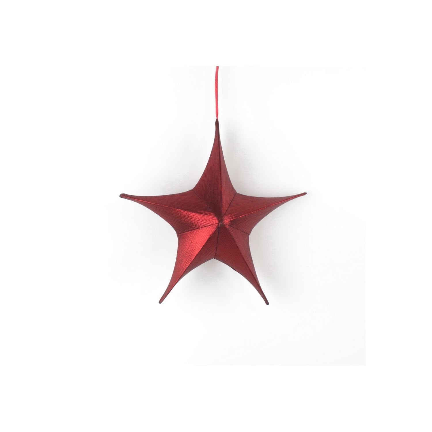 - - 80 100% Weihnachtsfigur Werner - cm Poylester Durchmesser Dekostern rot-metallic Voß Starlet