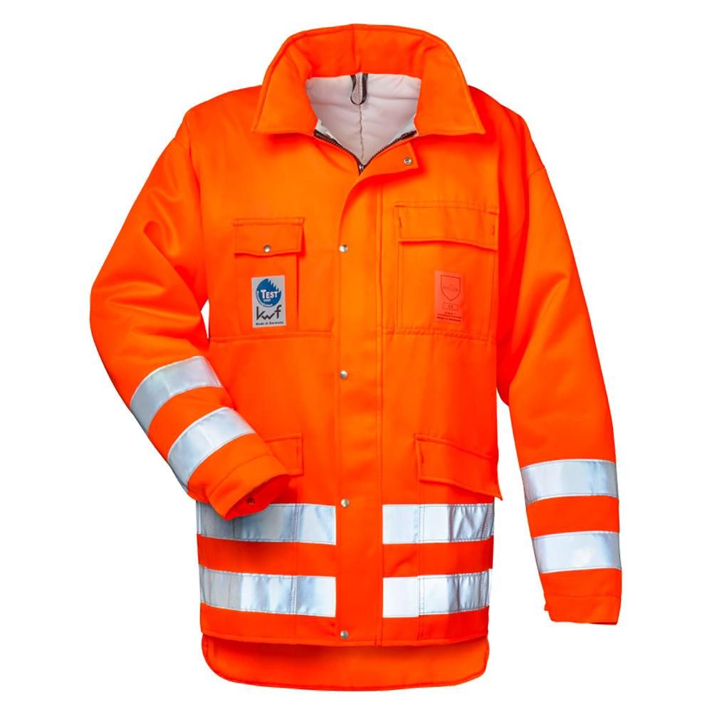Craftland Arbeitsjacke Warn- und Forstschutz-Jacke mit Schnittschutz "LINDE" orange