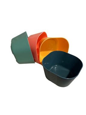 RHP Müslischüssel 8 x Plastik Schüssel Set in 4 Farben, 12cm, wiederverwendbar BPA-frei